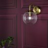 Dar Lighting Dar - Jocelyn Wall Light (Natural Brass and Glass)