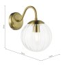 Dar Lighting Dar - Jocelyn Wall Light (Natural Brass and Glass)