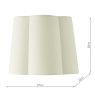 Dar Lighting Dar - Jordana Ivory Cotton Tapered Drum Shade