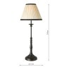 Dar Lighting Dar Judy - Satin Black Table Lamp With Shade