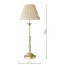 Dar Lighting Dar Judy - Satin Gold Table Lamp With Shade