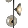 Dar Lighting Dar Kadience - 3 Light Floor Lamp (Satin Black and Smoked Glass)