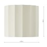 Dar Lighting Dar - Noura Ivory Linen Drum Shade (18cm)