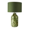 Dar Lighting Dar - Nuria Table Lamp Green Art Glass With Shade