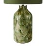 Dar Lighting Dar - Nuria Table Lamp Green Art Glass With Shade