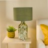 Dar Lighting Dar - Nuria Table Lamp Green Art Glass With Shade