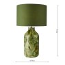 Dar Lighting Dar - Nuria Table Lamp Green Art Glass With Shade