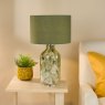 Dar Lighting Dar - Nuria Table Lamp Green Art Glass With Shade