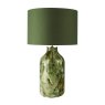 Dar Lighting Dar - Nuria Table Lamp Green Art Glass With Shade
