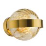 Dar Lighting Dar - Ophira Wall Light (Antique Gold and Amber Ribbed Glass)