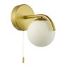 Dar Lighting Dar - Orlena Wall Light Satin Gold and Opal Glass
