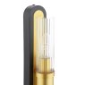 Dar Lighting Dar Rhian - 2 Light Wall Light (Matt Black and Ribbed Glass)