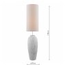 Dar Lighting Dar - Roetta Floor Lamp White and Natural With Shade