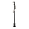 Dar Lighting Dar - Spiral 6 Light Floor Lamp Matt Black With Smoked Glass