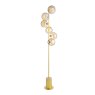 Dar Lighting Dar - Spiral 6 Light Floor Lamp Matt Gold and Amber Glass