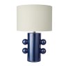 Dar Lighting Dar - Tisha Table Lamp Blue and Polished Chrome With Shade