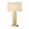 Dar Lighting Dar - Tokori Table Lamp Alabaster and Brushed Gold With Shade
