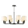 Dar Lighting Dar - Tyler 8 Light Armed Pendant Matt Black With Shade