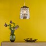 Dar Lighting Dar - Varius Pendant Matt Black and Smoked Glass