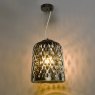 Dar Lighting Dar - Varius Pendant Matt Black and Smoked Glass