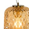 Dar Lighting Dar - Varius Pendant Natural Brass and Amber Glass