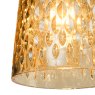 Dar Lighting Dar - Varius Pendant Natural Brass and Amber Glass
