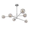 Dar Lighting Dar - Vignette 6 Light Pendant Polished Chrome With Smoked Glass