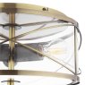 Dar Lighting Laura Ashley - Beckworth 3 Light Flush Pendant (Antique Brass)