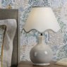 Dar Lighting Laura Ashley - Bramhope Table Lamp (Grey Ceramic with Shade)
