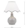 Dar Lighting Laura Ashley - Bramhope Table Lamp (Grey Ceramic with Shade)