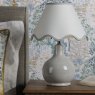 Dar Lighting Laura Ashley - Bramhope Table Lamp (Grey Ceramic with Shade)