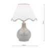 Dar Lighting Laura Ashley - Bramhope Table Lamp (Grey Ceramic with Shade)