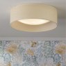 Dar Lighting Laura Ashley - Buckenham 2 Light Flush Rattan Shade with Diffuser