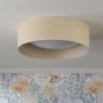 Dar Lighting Laura Ashley - Buckenham 2 Light Flush Rattan Shade with Diffuser
