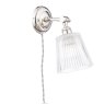 Dar Lighting Laura Ashley - Callaghan Plugged Wall Light (Polished Nickel with Glass)