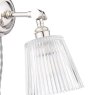 Dar Lighting Laura Ashley - Callaghan Plugged Wall Light (Polished Nickel with Glass)