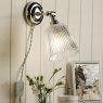 Dar Lighting Laura Ashley - Callaghan Plugged Wall Light (Polished Nickel with Glass)