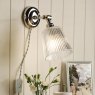 Dar Lighting Laura Ashley - Callaghan Plugged Wall Light (Polished Nickel with Glass)