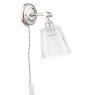 Dar Lighting Laura Ashley - Callaghan Plugged Wall Light (Polished Nickel with Glass)