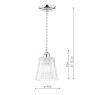 Dar Lighting Laura Ashley - Callaghan Pendant (Polished Nickel)