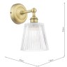 Dar Lighting Laura Ashley - Callaghan Wall Light (Matt Antique Brass and Ribbed Glass)