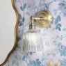 Dar Lighting Laura Ashley - Callaghan Wall Light (Matt Antique Brass and Ribbed Glass)