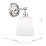 Dar Lighting Laura Ashley - Callaghan Wall Light (Polished Nickel and Glass)