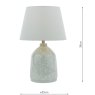 Dar Lighting Laura Ashley - Campion Table Lamp (Duck Egg Ceramic with Shade)