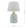Dar Lighting Laura Ashley - Campion Table Lamp (Duck Egg Ceramic with Shade)