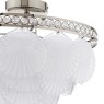 Dar Lighting Laura Ashley - Caverton 4 Light Semi-Flush Ceiling Light (Polished Nickel and Glass)