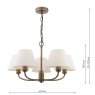 Dar Lighting Laura Ashley - Denston 5 Light Pendant (Antique Bronze)