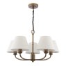 Dar Lighting Laura Ashley - Denston 5 Light Pendant (Antique Bronze)