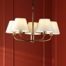 Dar Lighting Laura Ashley - Denston 5 Light Pendant (Antique Bronze)