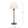 Dar Lighting Laura Ashley - Denston Table Lamp (Antique Bronze)